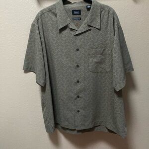 Haggar Performance Wear Short Sleeve Casual Shirt men’s size large L